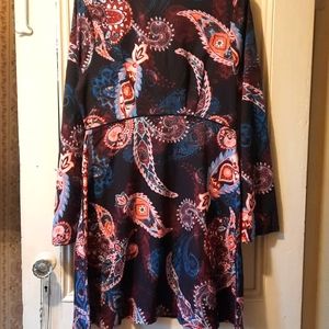 California Moonrise fit and flare dress multicolored nwt large